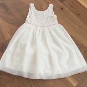 Elegant White Lace Kids Dress